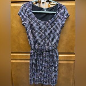 Lily Rose Purple and Blue Striped Midi Dress